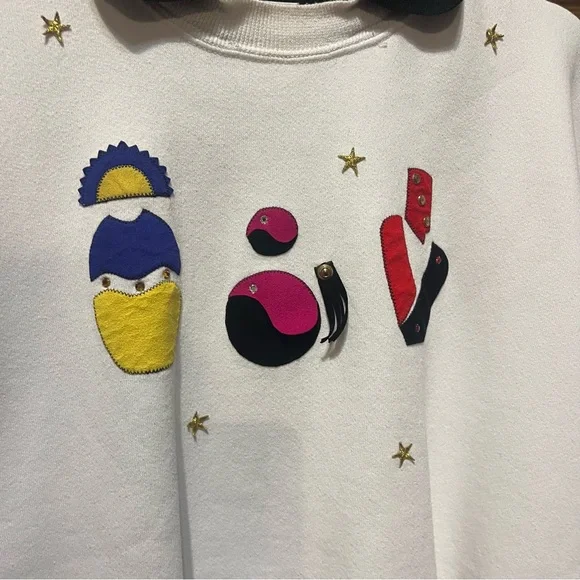 Vintage 80s Layered Look Sweatshirt Size Large - Picture 3 of 11